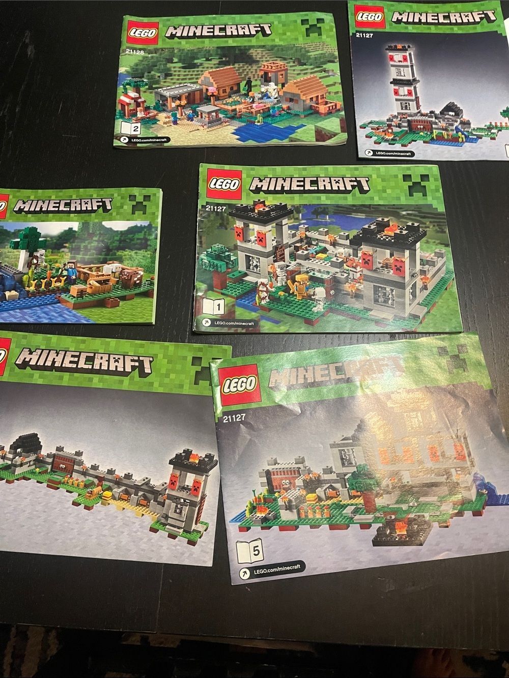 Lego Minecraft Instruction booklets